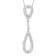 14 White Gold 1/4ctw Round Cut Diamond Double Tear Drop Pendant
w\chain(H-I, I2-I3)