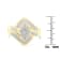 10K Yellow Gold Diamond Bypass Cluster Ring (1 Cttw, I-J Color, I2-I3 Clarity)