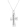 .925 Sterling Silver Prong-Set Diamond Accent Cross 18" Pendant
Necklace (I-J Color, I1-I2 Clarity)