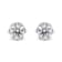 0.50ctw Round Diamond 14K White Gold Crown Stud Earrings