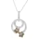 Sterling Silver 1ctw Round Cut Diamond Floral Garden Pendant With Chain
(H-I, I1-I2)