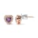 18K Rose Gold Heart Cut Purple Amethyst Gemstone with Round Diamonds
Halo Stud Earrings