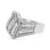 14K White Gold 1-1/2ctw Round and Baguette Diamond Bypass Cocktail
Ring(H-I Color, SI1-SI2 Clarity)