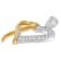 10K Gold Over Sterling Two Toned 1/4ctw Round Cut Diamond Pendant
w\chain (H-I, I2-I3)