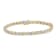 10K Yellow Gold Over and Rhodium Over Sterling Silver 1.0 Ctw Diamond
S-Curve Link Tennis Bracelet