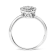 Sterling Silver 3/8 Cttw Lab Grown Diamond Cluster and Halo Pear Promise Ring