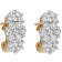 14K Yellow Gold 2.0ctw Round Cut Diamond Cluster Earrings