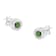 Sterling Silver 1/4ctw Round Brilliant-Cut Green Diamond Miracle-Set
Stud Earrings