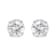 14K White Gold AGS Certified 1.0ctw Brilliant Round-Cut Solitaire
Diamond Push Back Stud Earrings