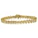 10K Yellow Gold Over Sterling Silver 7.0ctw Round Brilliant Cut Diamond
"S" Link Bracelet