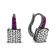Black Rhodium Over 18K White Gold 7/8 Cttw Round Diamond and Graduated
Ruby Drop Earrings