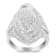 Sterling Silver 1-1/8ctw Diamond Marquise Cluster Triple Halo Knot Ring
(I-J Color, I2-I3 Clarity)