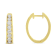 10K Two-Tone Gold Diamond Hoop Earring 1/2ctw