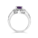 Sterling Silver 9x7mm Oval Purple Amethyst and Diamond Accent Art Deco
Style Cocktail Ring