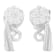 14K White Gold 1/2ctw Round Cut Diamond Earrings