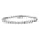 Rhodium Over Sterling Silver 1/10 Cttw Diamond "S" Tennis Bracelet