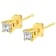 0.20ctw Princess-Cut Diamond 14K Yellow Gold Petite Classic Square Stud Earrings