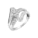 10K White Gold 1/2ctw Diamond Cluster Ring (H-I Clarity, I2-I3 Color)