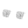 0.50ctw Round-Cut Diamond .925 Sterling Silver Floral Cluster and Halo
Stud Earring