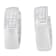 14K White Gold 1 1/8ctw Princess and Round Cut Diamond Huggie Earrings