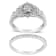 0.33ctw 7-Diamond Cluster Sterling Silver Wedding Band