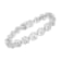 Sterling Silver 1.0ctw Diamond Nested Circle Miracle Set Open Wheel
7" Fashion Link Bracelet
