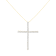 Sterling Silver 3.0ctw Round Diamond 1-1/2" Cross Pendant with
Chain(J-K Color, I2-I3 Clarity) - 18"