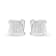 10K White Gold 1/2 Cttw Composite  Princess Diamond Square and Swirl
Stud Earrings