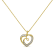 14K Yellow Gold Over Sterling Silver Diamond Accent Ribbon & Heart
18" Pendant Necklace