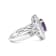 Sterling Silver 9x7mm Oval Purple Amethyst and Diamond Accent Art Deco
Style Cocktail Ring