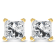 IGI Certified 14k Yellow Gold 1/2 cttw Princess-Cut Solitaire Diamond
Push Back Stud Earrings