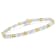 10K Two-Tone Gold 1.0ctw Princess Cut Diamond Geo Link Bracelet