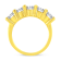 14K Yellow Gold Over Sterling Silver 2.0ctw Diamond 5 Stone Ring (J-K
Color, I1-I2 Clarity)
