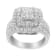 14K White Gold Round and Princess Diamond Ring (2 1/4ctw, H-I Color,
SI1-SI2 Clarity)