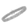 1.00ctw White Miracle-Set Diamond Two Row Sterling Silver Tennis Bracelet