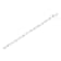 Sterling Silver 1.0ctw Round-Cut and Baguette-Cut Diamond X-Link Bracelet