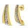 10K Yellow Gold Over Sterling Silver 1/2ctw Round Diamond Graduated
Huggie Stud Earrings