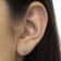 Sterling Silver 1/5ctw Round Brilliant-Cut Green Diamond Classic Stud Earrings