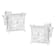 Sterling Silver 3/4ctw Diamond Stud Earrings