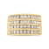 1.50ctw Champagne Diamond 4-Row 10K Yellow Gold Over Sterling Silver Band