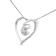 Sterling Silver 1/4ctw Diamond Open Heart Twisted Awareness Ribbon
18" Pendant with Chain