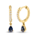 10K Yellow Gold Pear Blue Sapphire and 1/10ctw Diamond Drop and Dangle
Huggy Hoop Earrings