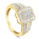 10K Yellow Gold Round and Baguette-Cut Diamond Cocktail Ring (1.0 Cttw,
H-I Color, SI2-I1 Clarity)