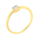 14K Yellow Gold Over Sterling Silver 1/20ctw Miracle Set Diamond Ring
(J-K Color, I1-I2 Clarity)