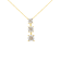 10K Yellow Gold 1/4ctw Miracle-Set Round Diamond Graduating 3 Stone Drop
18" Pendant w\chain