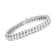 14K White Gold 5.0ctw Princess Cut Diamond 7" Invisible Set Wavy
S-Link Tennis Bracelet