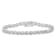 Sterling Silver 1/2ct TDW Diamond Link Bracelet (I-J, I3-Promo) - 7"