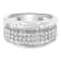 14K White Gold Round and Baguette Diamond Ring (1 1/2 Cttw, F-G Color,
SI1-SI2 Clarity)