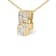 14K Yellow Gold 1 1/2 cttw Princess and Baguette Cut Diamond Geometric
Pendant Necklace