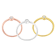 14K Gold Over Sterling Silver 1/6ctw Diamond Stackable Promise Ring Set
(J-K Color, I1-I2 Clarity)